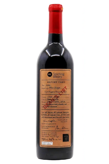 Dean's List Meritage 2020, Niagara College Teaching Winery Brewery Distillery Cidery