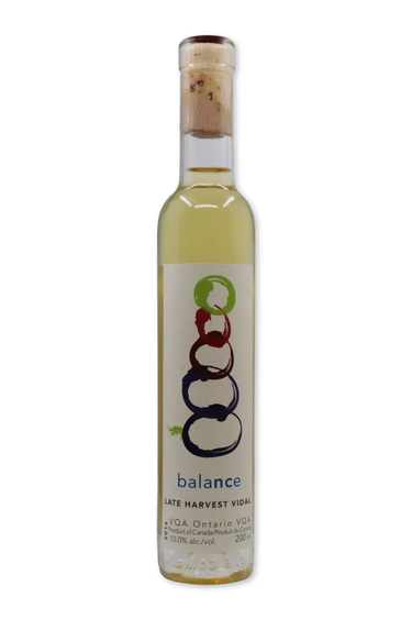 Balance Late Harvest Vidal 2016, Niagara College Teaching Winery Brewery Distillery Cidery