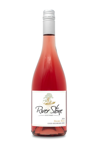 Good Neighbours Malbec Rose 2024, River Stone Estate Winery - 750 ml