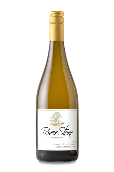 Good Neighbours Unoaked Chardonnay 2024, River Stone Estate Winery - 750 ml