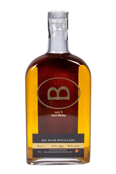 Lazy B Corn Whisky, Rig Hand Craft Distillery