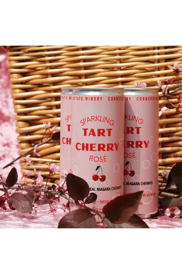 Sparkling Tart Cherry Rosé (4-pack) 2021, Cornerstone Estate Winery