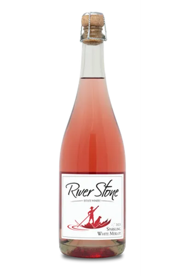 Sparkling White Merlot 2023, River Stone Estate Winery