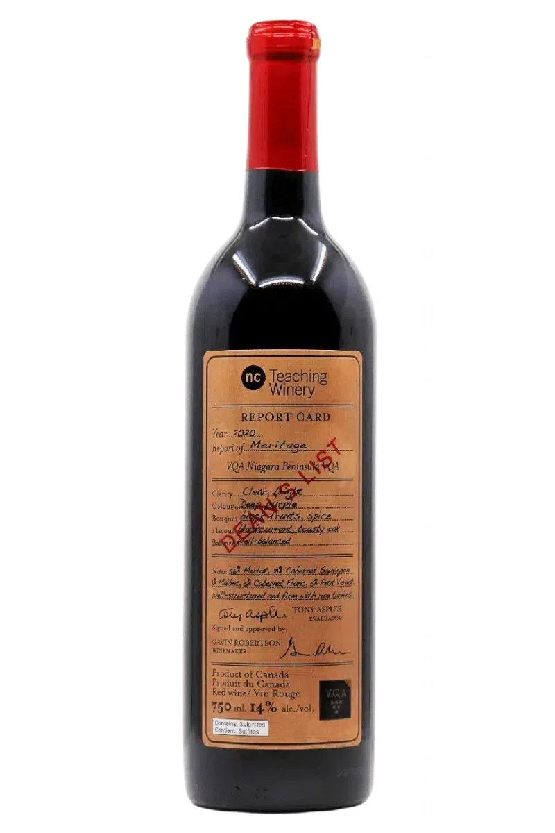 Dean's List Meritage, 2020 | Niagara College Teaching Winery – My