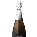 Bottle of Queylius Ambiance sparkling wine on a white background