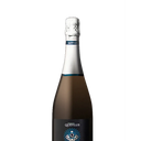 Bottle of Queylius Ambiance sparkling wine on a white background