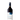 Red wine bottle with a blue label on a white background