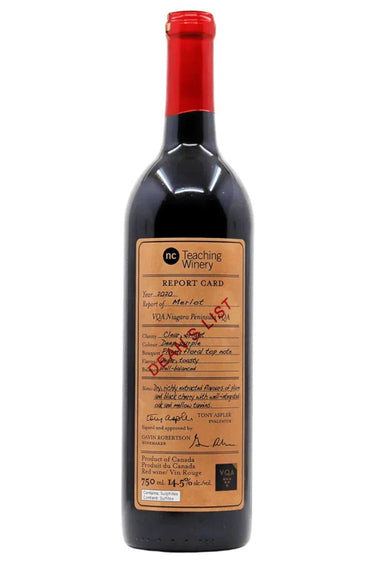 Dean's List Merlot 2020, Niagara College Teaching Winery Brewery Distillery Cidery